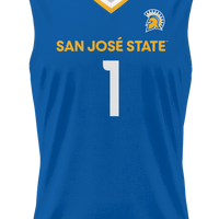 San Jose State Spartans Basketball Jersey, Royal Lightweight Sportswear Jersey Shirt, Sleeveless Athletic Tank Jersey, Casual Gift for Men