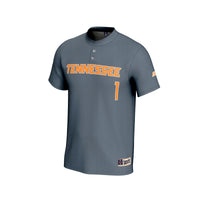 Tennessee Volunteers Lightweight Baseball Jersey, Gray Sportswear Jersey Shirt, Lightweight Breathable Athletic Jersey, Casual Gift for Men