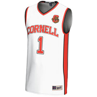 Cornell Big Red Basketball Jersey, White Lightweight Sportswear Jersey Shirt, Sleeveless Athletic Tank Jersey, Casual Gift for Men