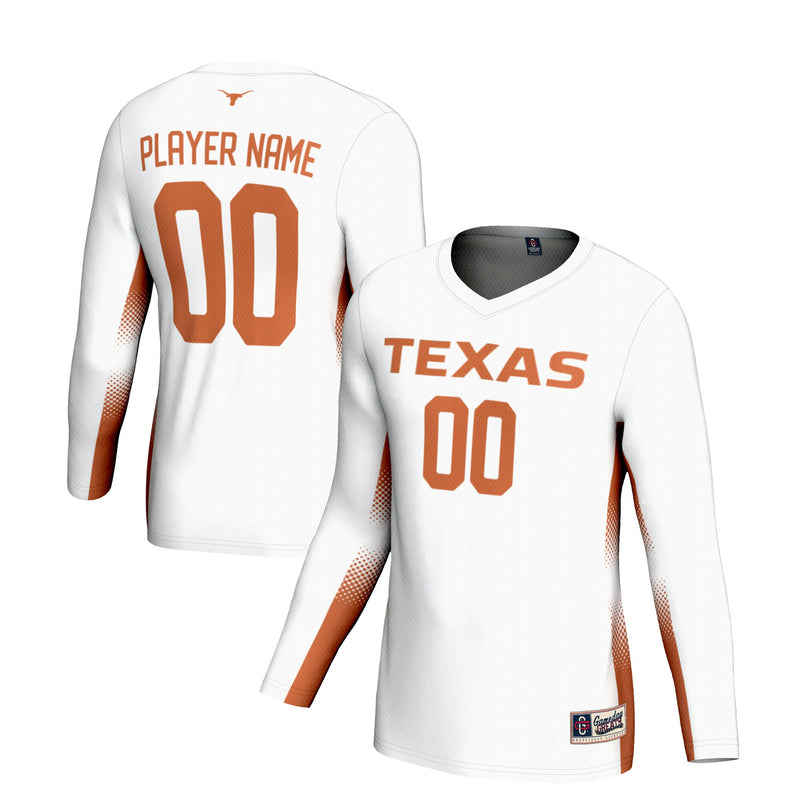 Texas Longhorns Volleyball Jersey, White Sportswear Jersey Shirt, Lightweight Breathable Athletic Jersey, Casual Gift for Men, Style 200461827