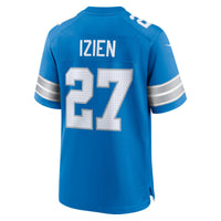 Christian Izien Detroit Lions Football Jersey, Blue Game Sportswear Jersey Shirt, Lightweight Breathable Athletic Jersey, Casual Gift for Men