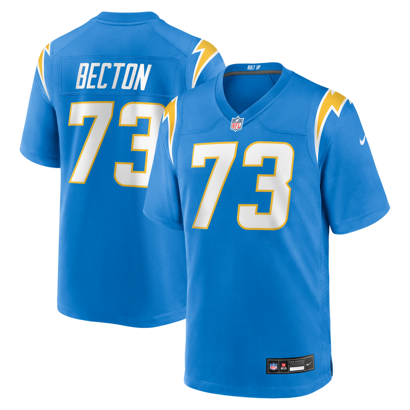 Mekhi Becton Los Angeles Chargers Football Jersey, Powder Sportswear Jersey Shirt, Lightweight Breathable Athletic Jersey, Casual Gift for Men