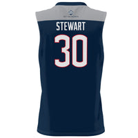 UConn Huskies Lightweight Basketball Jersey, Navy Sportswear Jersey Shirt, Sleeveless Athletic Tank Jersey, Casual Gift for Men, Style 200402985