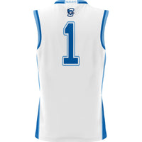 Creighton Bluejays Basketball Jersey, White Lightweight Sportswear Jersey Shirt, Sleeveless Athletic Tank Jersey, Casual Gift for Men