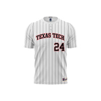 Texas Tech Red Raiders Softball Jersey, White Fashion Sportswear Jersey Shirt, Lightweight Breathable Athletic Jersey, Casual Gift for Men