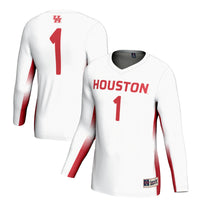 Houston Cougars Volleyball Jersey, White Lightweight Sportswear Jersey Shirt, Lightweight Breathable Athletic Jersey, Casual Gift for Men