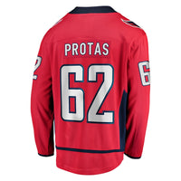 Ilya Protas Washington Capitals Hockey Jersey, Red Breakaway Sportswear Jersey Shirt, Long Sleeve Hockey Sweater Jersey, Casual Gift for Men