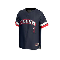 UConn Huskies Baseball Jersey, Navy Fashion Lightweight Sportswear Jersey Shirt, Lightweight Breathable Athletic Jersey, Casual Gift for Men