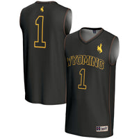 Wyoming Cowboys Basketball Jersey, Black Lightweight Sportswear Jersey Shirt, Sleeveless Athletic Tank Jersey, Casual Gift for Men