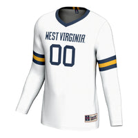 West Virginia Mountaineers Volleyball Jersey, White Sportswear Jersey Shirt, Lightweight Breathable Athletic Jersey, Casual Gift for Men