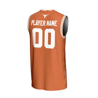 Texas Longhorns Basketball Jersey, Orange Sportswear Jersey Shirt, Sleeveless Athletic Tank Jersey, Casual Gift for Men, Style 201346785