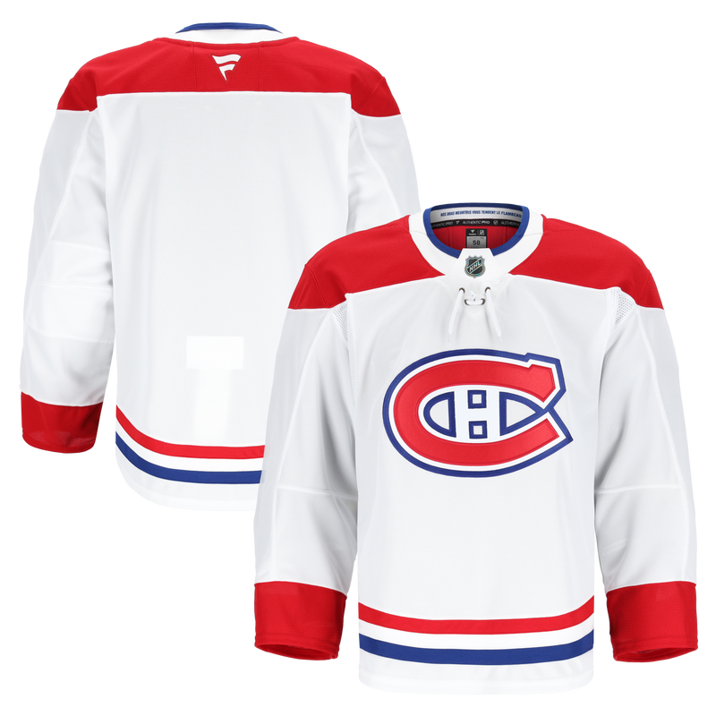 Montreal Canadiens Hockey Jersey, White Authentic Away Sportswear Jersey Shirt, Long Sleeve Hockey Sweater Jersey, Casual Gift for Men