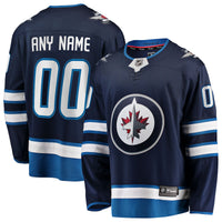 Winnipeg Jets Hockey Jersey, Blue Breakaway Home Sportswear Jersey Shirt, Long Sleeve Hockey Sweater Jersey, Casual Gift for Men, Style 2791517