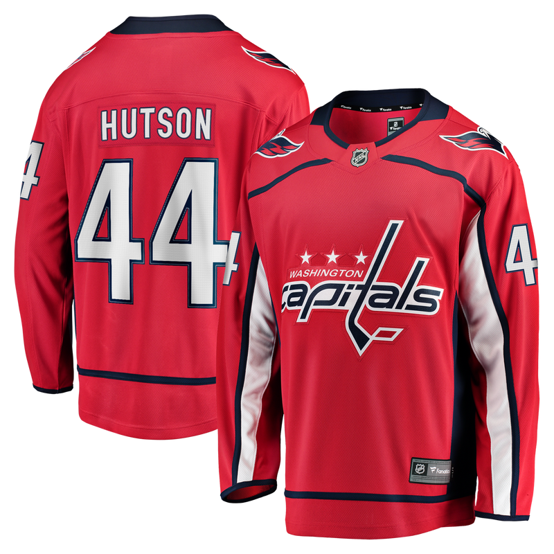 Cole Hutson Washington Capitals Hockey Jersey, Red Breakaway Sportswear Jersey Shirt, Long Sleeve Hockey Sweater Jersey, Casual Gift for Men