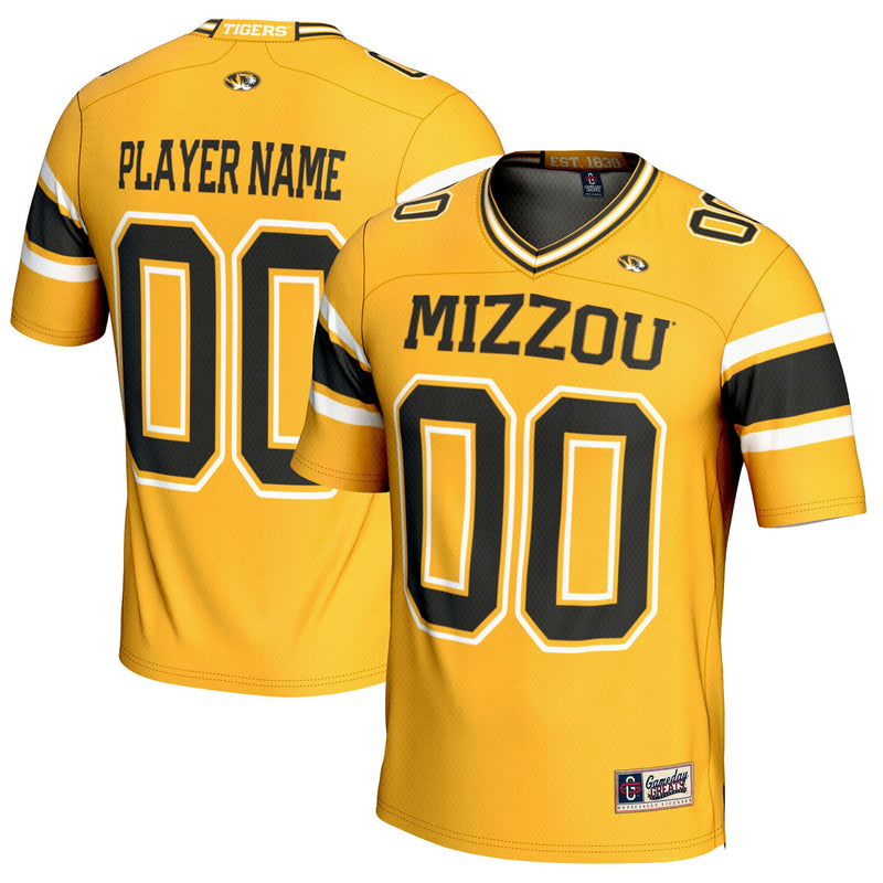 Missouri Tigers Football Jersey, Gold Sportswear Jersey Shirt, Lightweight Breathable Athletic Jersey, Casual Gift for Men, Style 5233524
