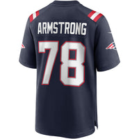 Bruce Armstrong New England Patriots Football Jersey, Navy Sportswear Jersey Shirt, Lightweight Breathable Athletic Jersey, Casual Gift for Men