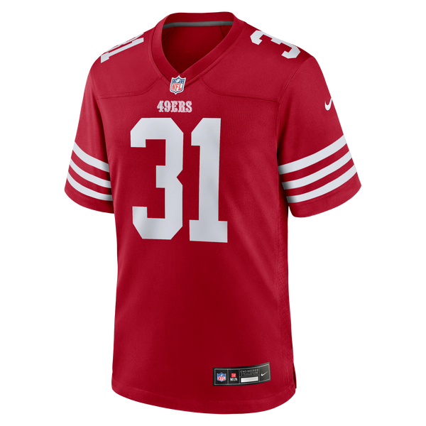 San Francisco 49ers Isaac Guerendo Scarlet Game Jersey