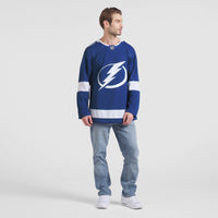 Tampa Bay Lightning Hockey Jersey, Blue Premium Sportswear Jersey Shirt, Long Sleeve Hockey Sweater Jersey, Casual Gift for Men, Style 202015718