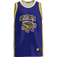 San Francisco State Gators Basketball Jersey, Purple Lightweight Sportswear Jersey Shirt, Sleeveless Athletic Tank Jersey, Casual Gift for Men