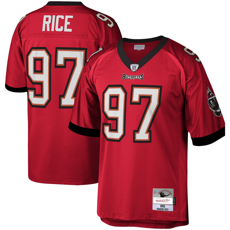 Simeon Rice Tampa Bay Buccaneers Football Jersey, Red Sportswear Jersey Shirt, Lightweight Breathable Athletic Jersey, Casual Gift for Men