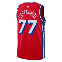 VJ Edgecombe Philadelphia 76ers Basketball Jersey, Red Swingman Sportswear Jersey Shirt, Sleeveless Athletic Tank Jersey, Casual Gift for Men