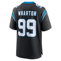 Tershawn Wharton Carolina Panthers Football Jersey, Black Sportswear Jersey Shirt, Lightweight Breathable Athletic Jersey, Casual Gift for Men