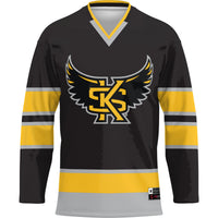 Kennesaw State Owls Hockey Jersey, Gold Sportswear Jersey Shirt, Long Sleeve Hockey Sweater Jersey, Casual Gift for Men