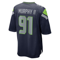Byron Murphy II Seattle Seahawks Football Jersey, Navy Game Sportswear Jersey Shirt, Lightweight Breathable Athletic Jersey, Casual Gift for Men