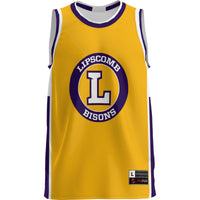 Lipscomb Bisons Basketball Jersey, Purple Lightweight Sportswear Jersey Shirt, Sleeveless Athletic Tank Jersey, Casual Gift for Men