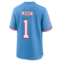 Warren Moon Tennessee Titans Football Jersey, Light Blue Sportswear Jersey Shirt, Lightweight Breathable Athletic Jersey, Casual Gift for Men