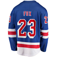 Adam Fox New York Rangers Hockey Jersey, Blue Replica Breakaway Sportswear Jersey Shirt, Long Sleeve Hockey Sweater Jersey, Casual Gift for Men
