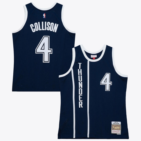 Oklahoma City Thunder Nick Collison 2015 Alternate Authentic Jersey - Ash Blue