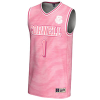 Cornell Big Red Basketball Jersey, Pink Fashion Lightweight Sportswear Jersey Shirt, Sleeveless Athletic Tank Jersey, Casual Gift for Men