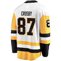 Sidney Crosby Pittsburgh Penguins Hockey Jersey, White Breakaway Sportswear Jersey Shirt, Long Sleeve Hockey Sweater Jersey, Casual Gift for Men
