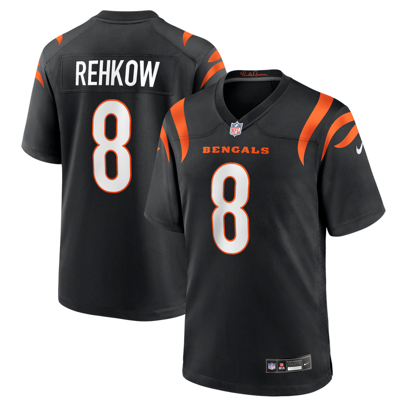 Ryan Rehkow Cincinnati Bengals Football Jersey, Black Game Sportswear Jersey Shirt, Lightweight Breathable Athletic Jersey, Casual Gift for Men