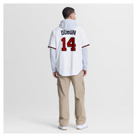 Mauricio Dubón Atlanta Braves Baseball Jersey, White Sportswear Jersey Shirt, Lightweight Breathable Athletic Jersey, Casual Gift for Men
