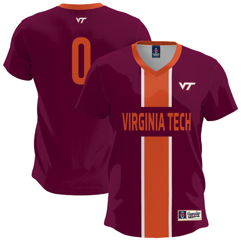 Virginia Tech Hokies Lightweight Soccer Jersey, Maroon Sportswear Jersey Shirt, Lightweight Breathable Athletic Jersey, Casual Gift for Men