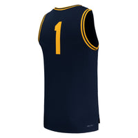 Cal Bears Basketball Jersey, Navy Replica Sportswear Jersey Shirt, Sleeveless Athletic Tank Jersey, Casual Gift for Men, Style 202319064