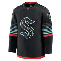 Philipp Grubauer Seattle Kraken Hockey Jersey, Black Premium Sportswear Jersey Shirt, Long Sleeve Hockey Sweater Jersey, Casual Gift for Men