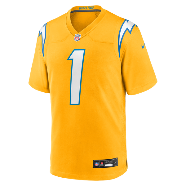 Los Angeles Chargers Quentin Johnston Gold Alternate Charger Power Game Player Jersey