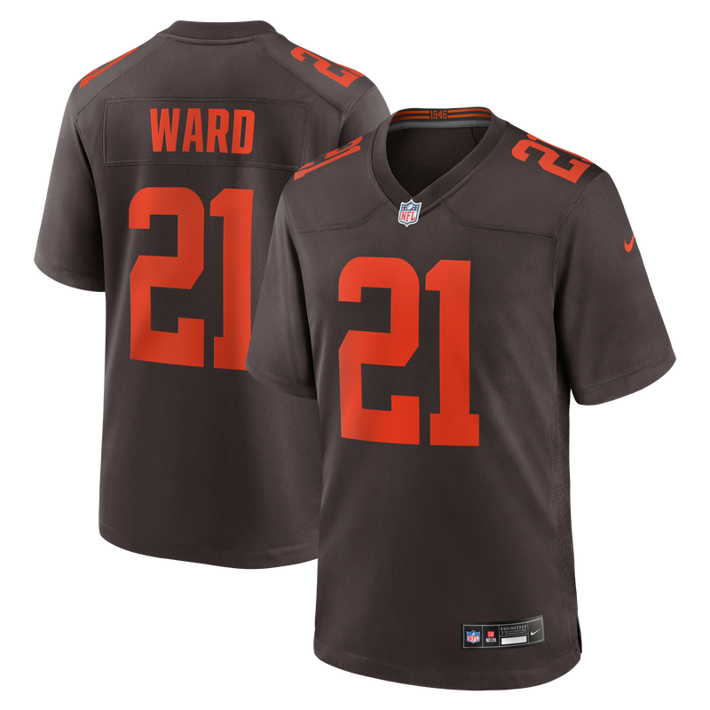 Denzel Ward Cleveland Browns Football Jersey, Sportswear Jersey Shirt, Lightweight Athletic Jersey, Casual Gift for Men, Style 203568028