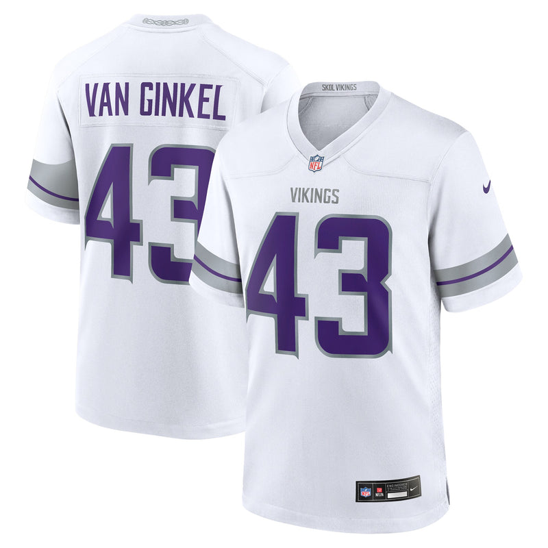 Andrew Van Ginkel Minnesota Vikings Football Jersey, White Sportswear Jersey Shirt, Lightweight Breathable Athletic Jersey, Casual Gift for Men