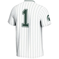 Michigan State Spartans Softball Jersey, White Lightweight Sportswear Jersey Shirt, Lightweight Breathable Athletic Jersey, Casual Gift for Men