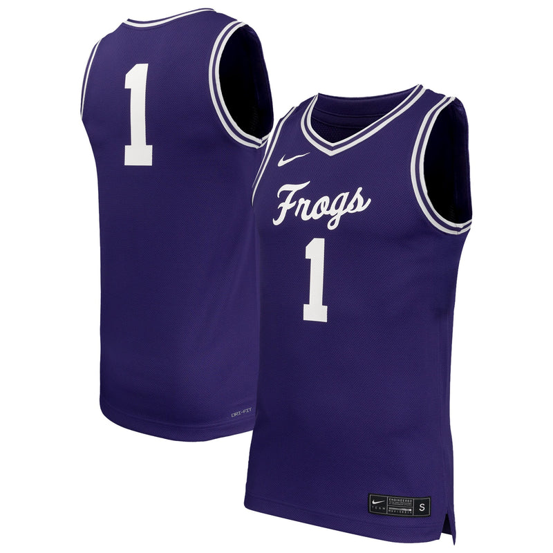 TCU Horned Frogs Basketball Jersey, Purple Sportswear Jersey Shirt, Sleeveless Athletic Tank Jersey, Casual Gift for Men, Style 202319061
