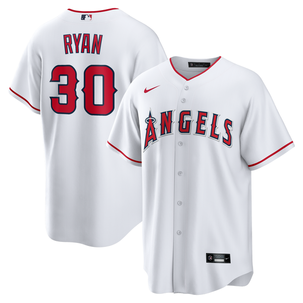 Los Angeles Angels Nolan Ryan White Home Retired Player Replica Jersey