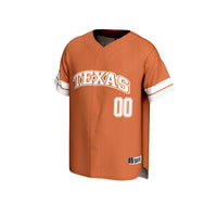 Texas Longhorns Baseball Jersey, Orange Fashion Lightweight Sportswear Jersey Shirt, Lightweight Breathable Athletic Jersey, Casual Gift for Men