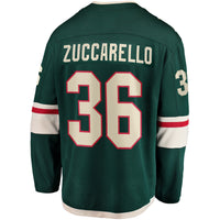 Mats Zuccarello Minnesota Wild Hockey Jersey, Green Breakaway Sportswear Jersey Shirt, Long Sleeve Hockey Sweater Jersey, Casual Gift for Men