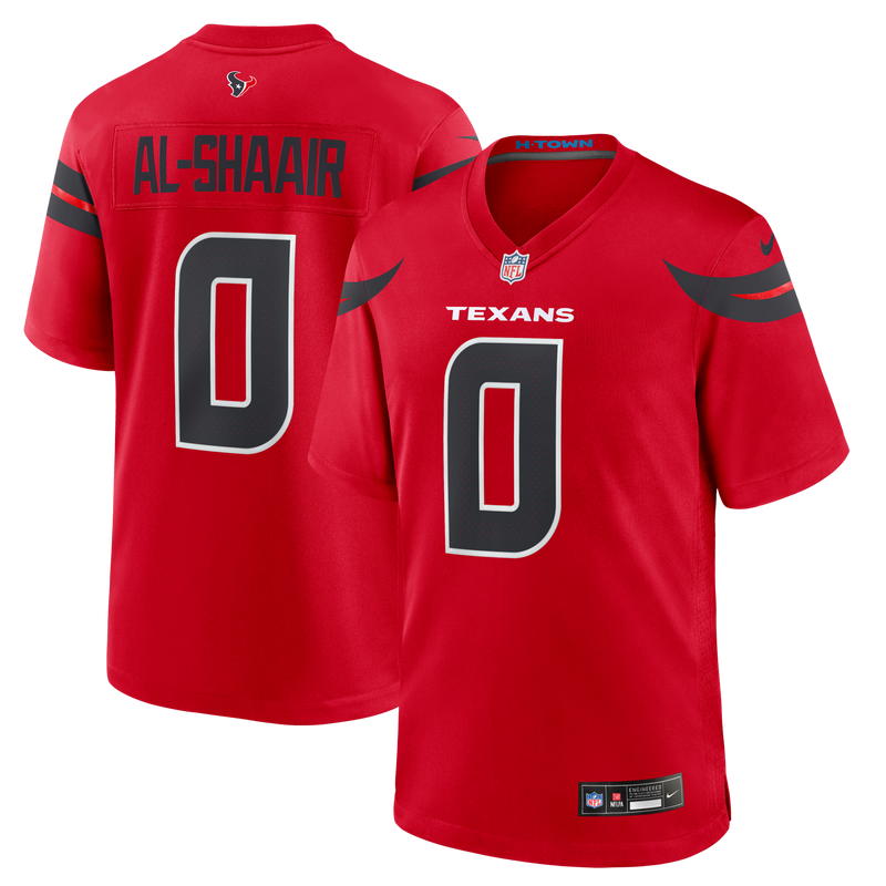 Azeez Al-Shaair Houston Texans Football Jersey, Red Game Sportswear Jersey Shirt, Lightweight Breathable Athletic Jersey, Casual Gift for Men