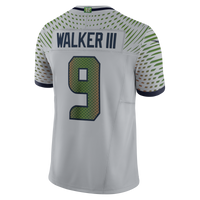 Kenneth Walker III Seattle Seahawks Football Jersey, Gray Sportswear Jersey Shirt, Lightweight Breathable Athletic Jersey, Casual Gift for Men