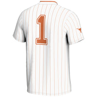 Texas Longhorns Softball Jersey, White Sportswear Jersey Shirt, Lightweight Breathable Athletic Jersey, Casual Gift for Men, Style 200146404